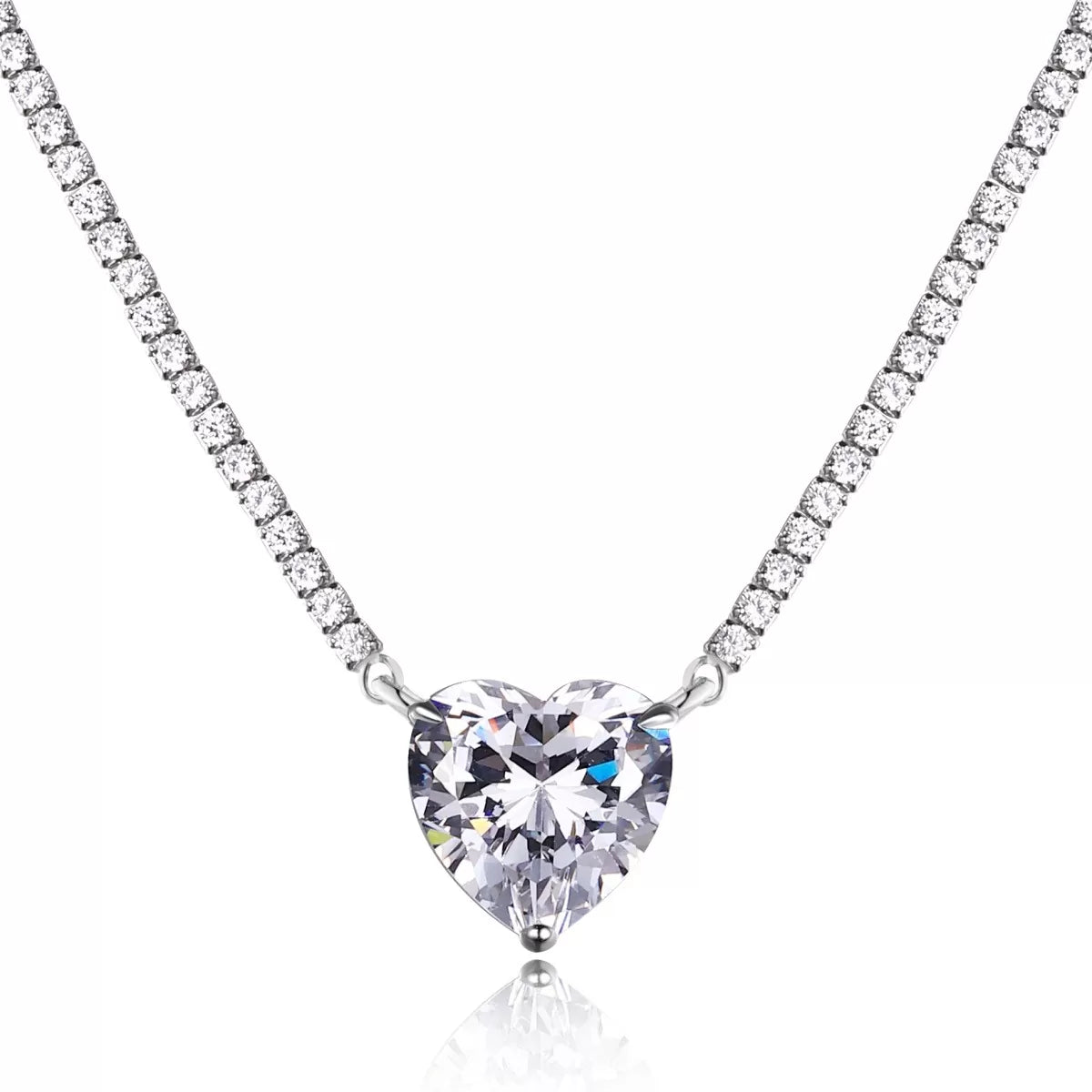 Heart Style Necklace – Sterling Silver 925