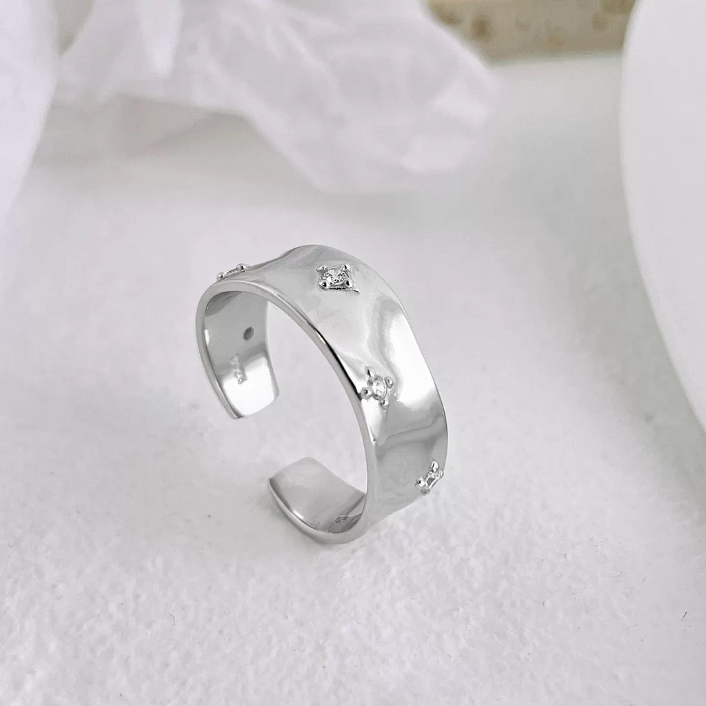Hammered Style Adjustable Ring