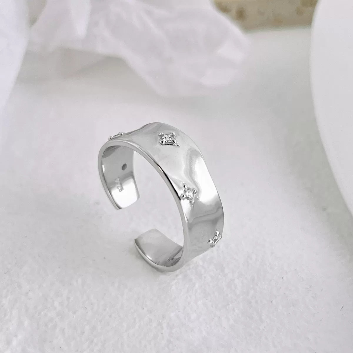 Hammered Style Adjustable Ring