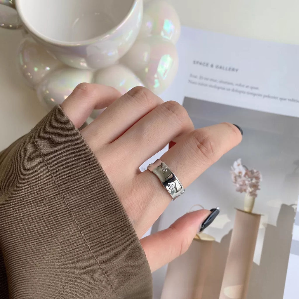 Hammered Style Adjustable Ring