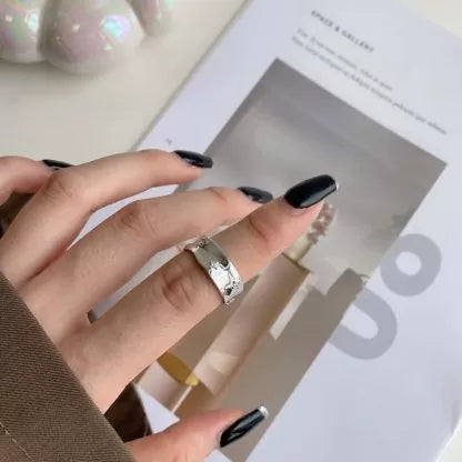 Hammered Style Adjustable Ring
